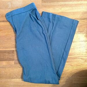 Size 10 Long Express high waist flare editor dress pants in light denim blue